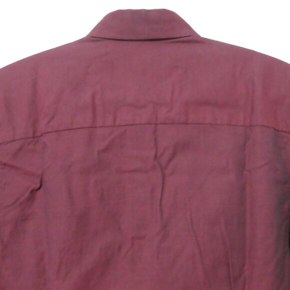 TOPMAN - Stretch - Skinny Fit | small | Classic Burgundy Long Sleeve Shirt - Picture 10 of 14